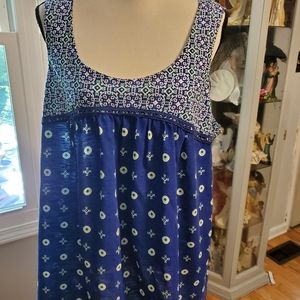 Curvy red camel 2x tank top blue very roomy design